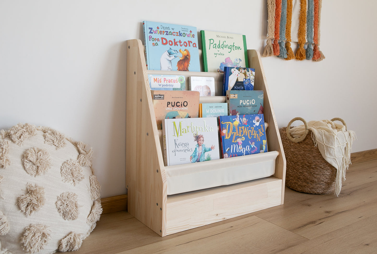 Montessori Bücherregal in beige