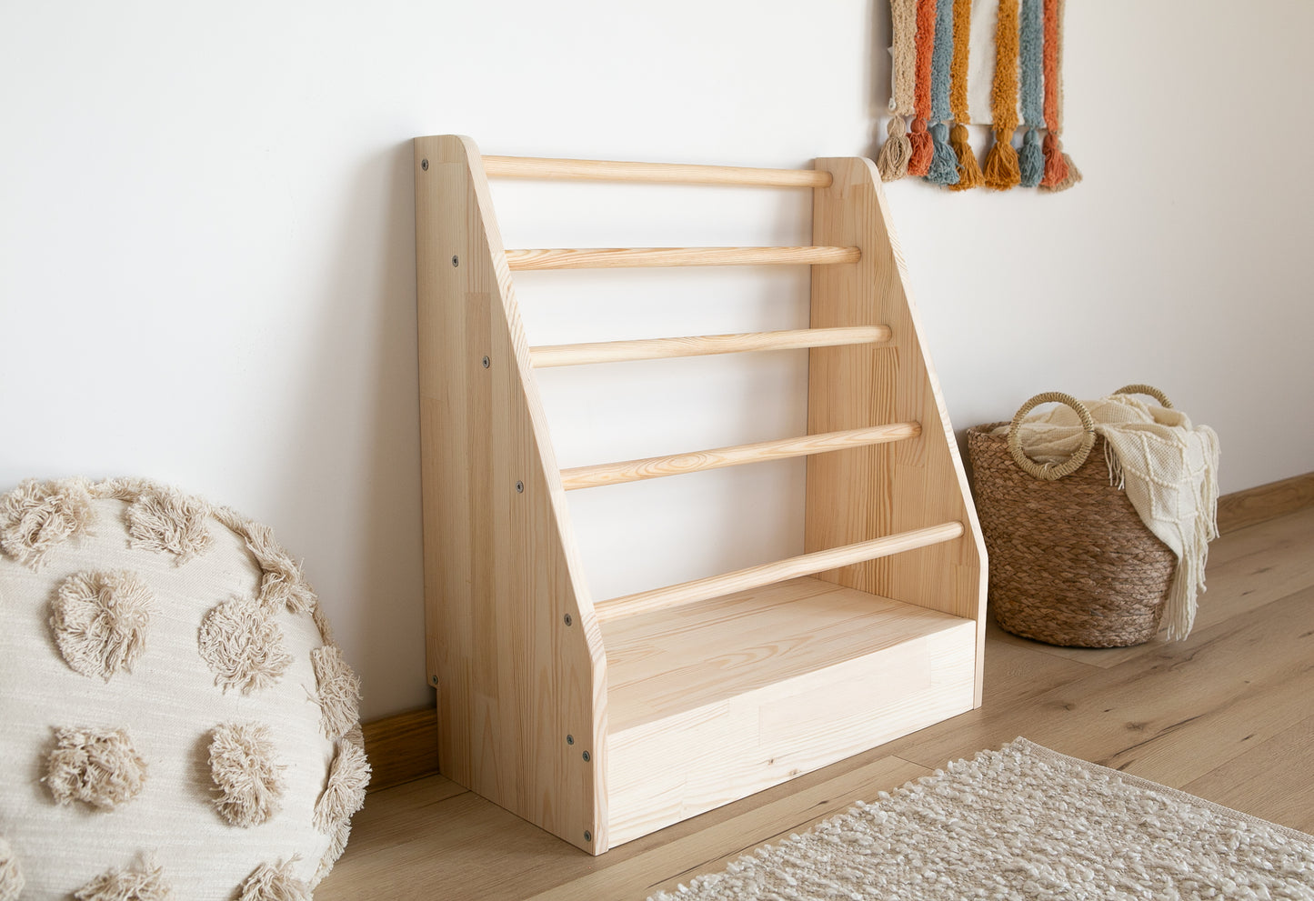 Montessori Bücherregal in beige