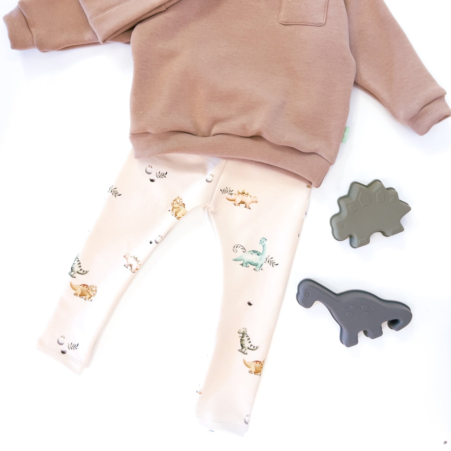 Leggings für Baby und Kind, Dino Olive