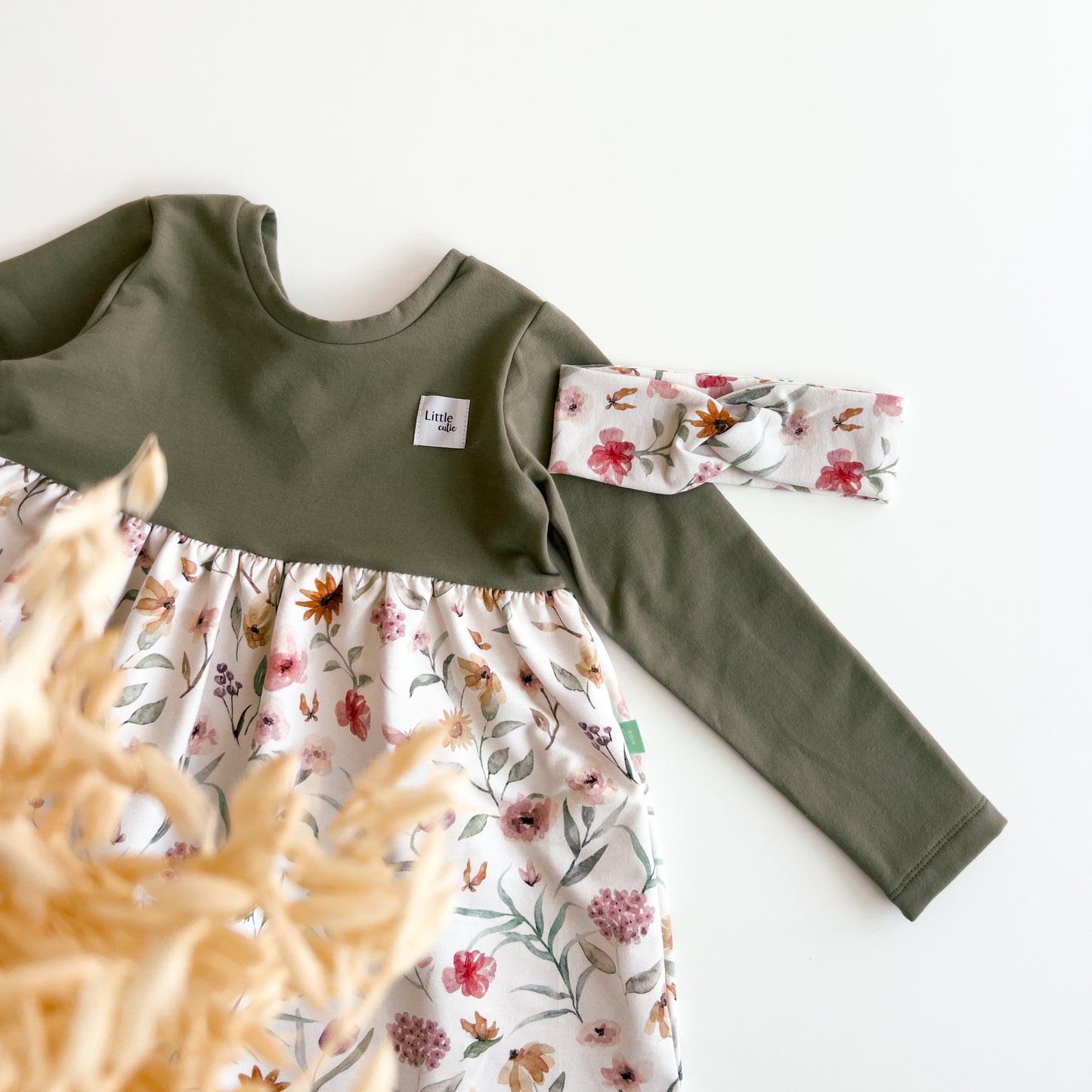 Kleid Mimi für Mädchen, Olive & Floral