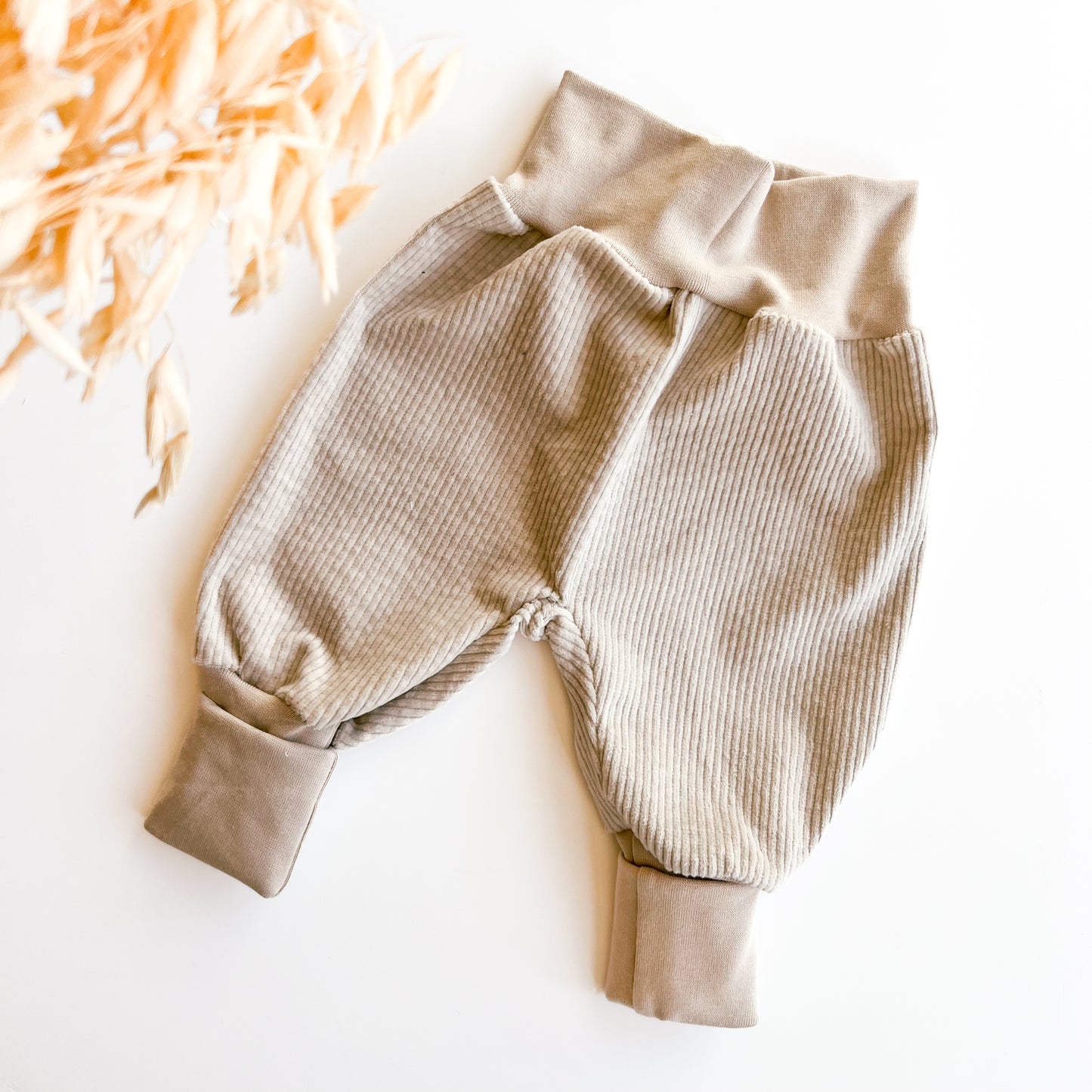 Breitcord Mitwachshose, Pumphose in beige