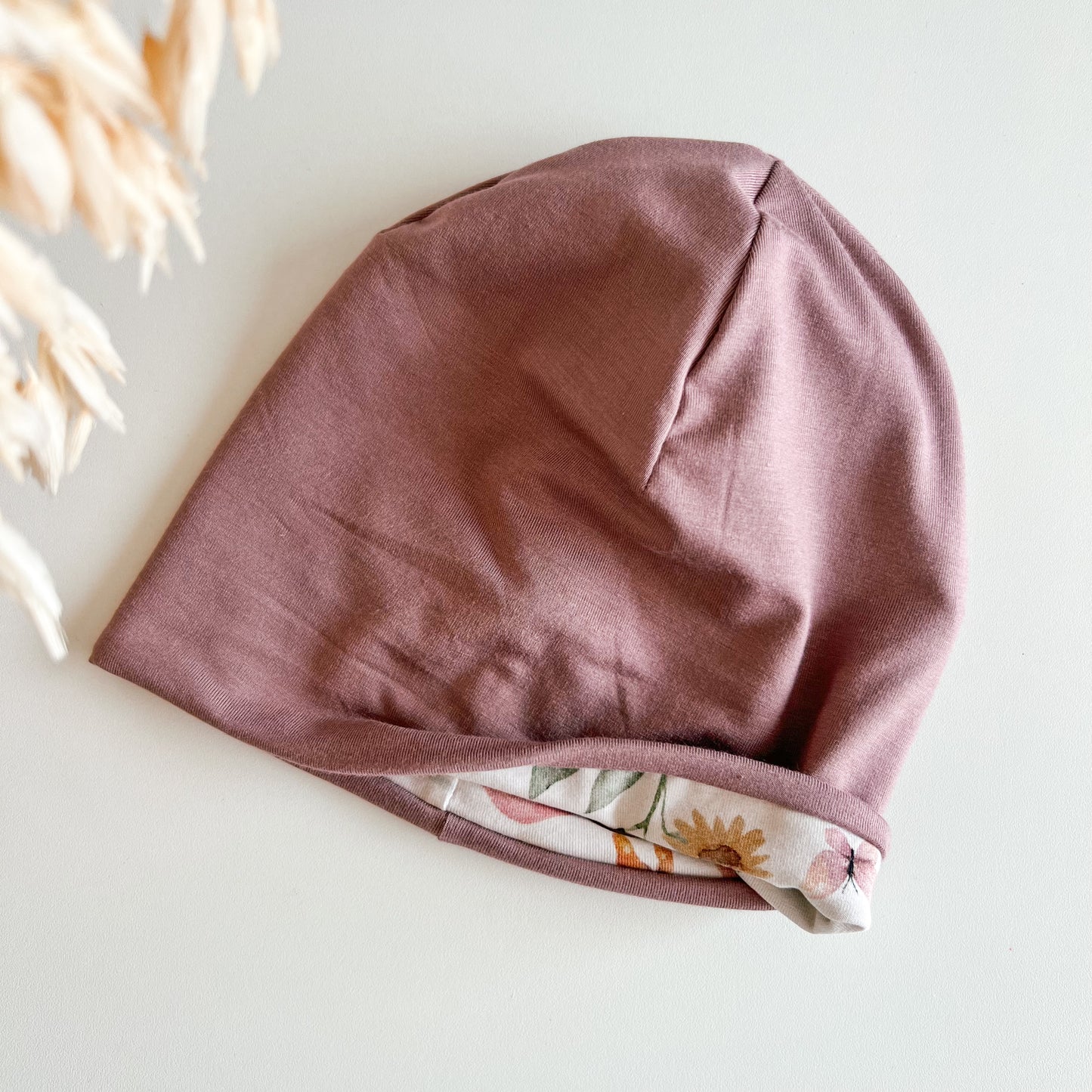 Wendemütze für Baby und Kind, Natur mauve