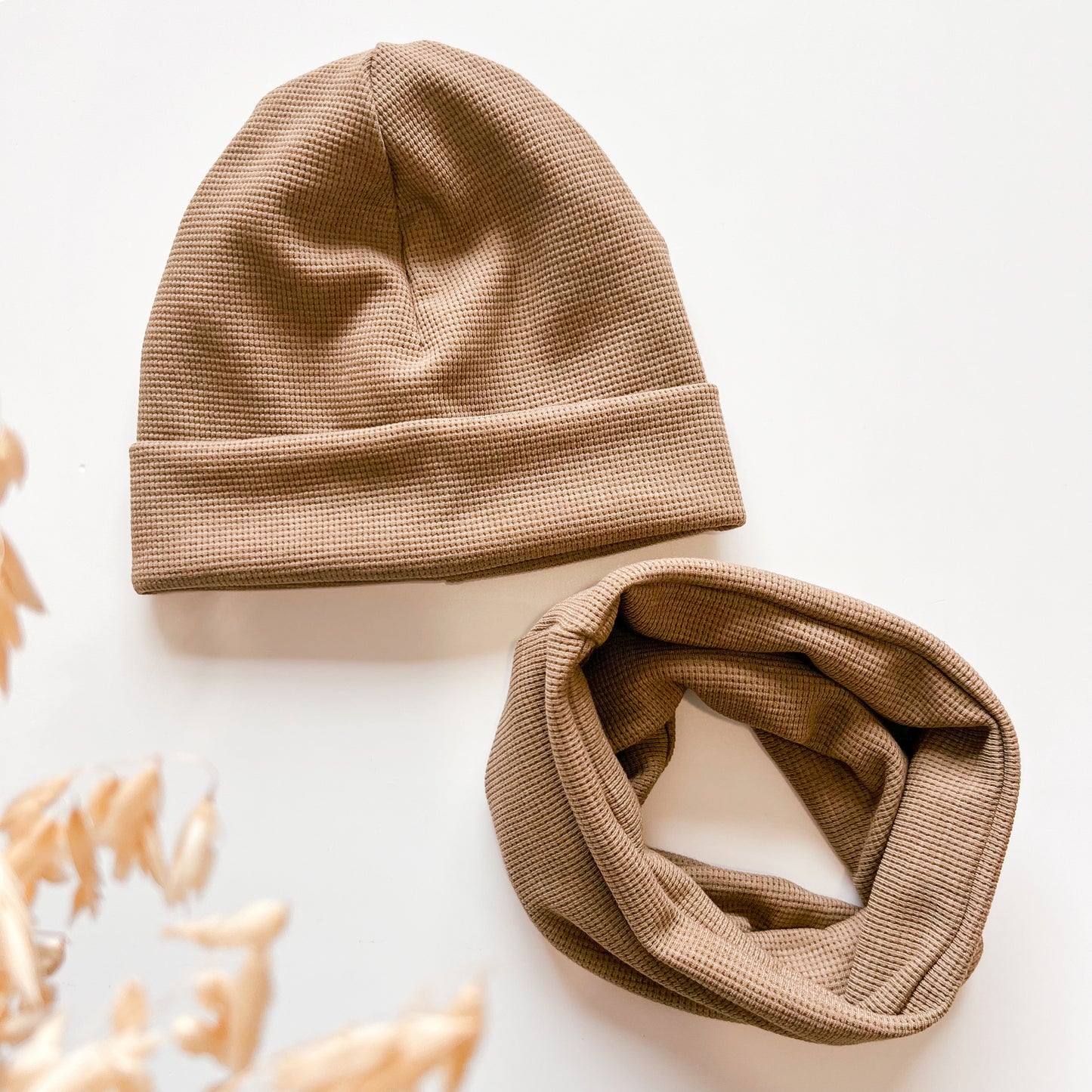 Hipster Beanie & Loopschal,Schokolade
