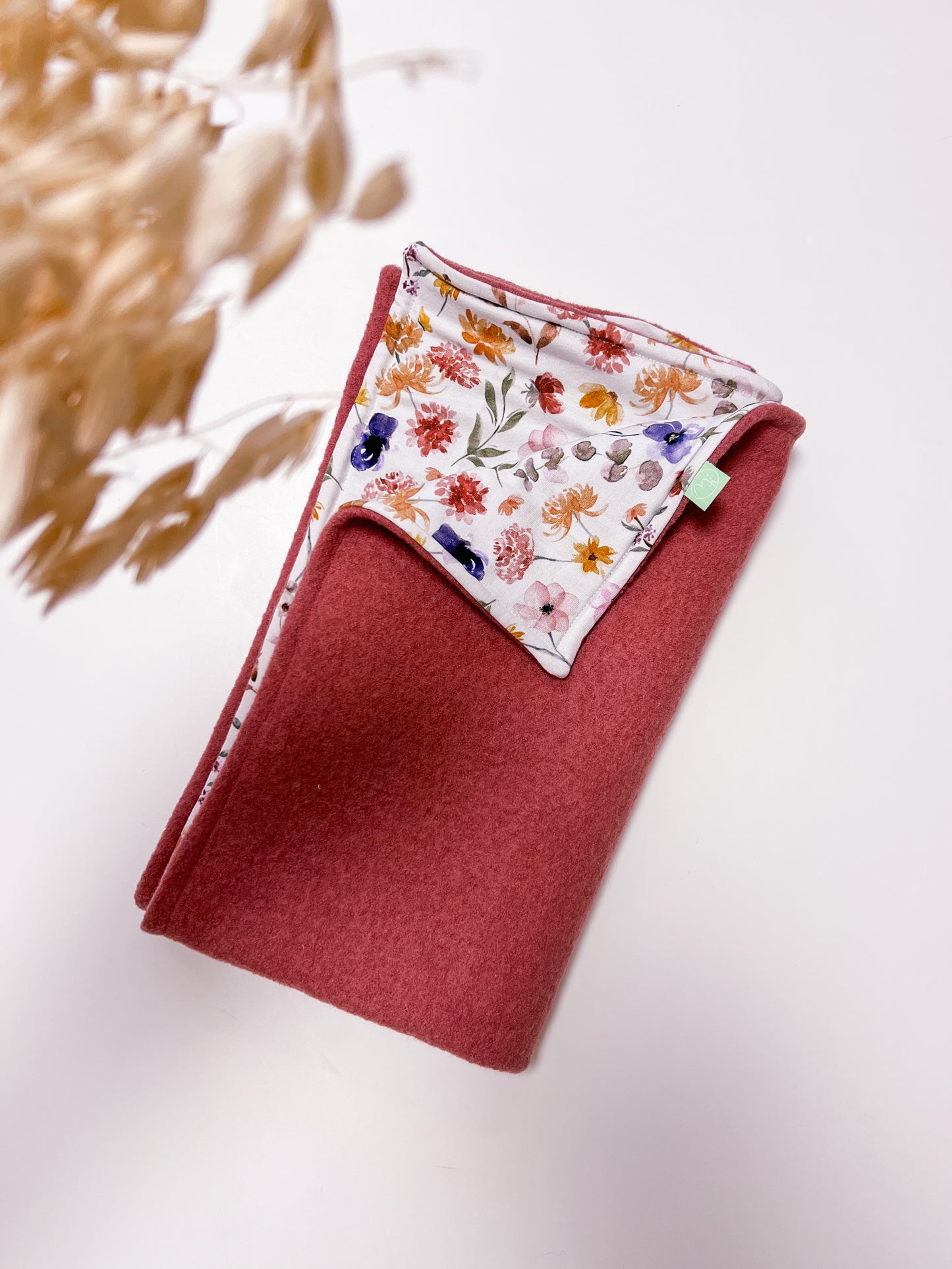 Babydecke - Walkstoffe & Blumen