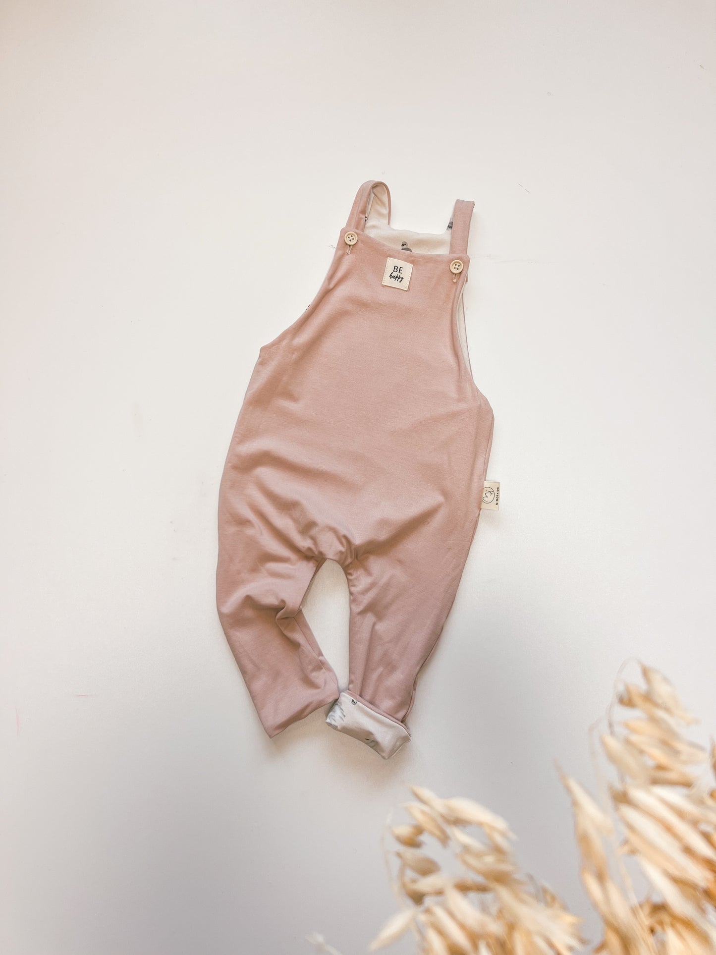 Wendbarer Baby-Latzhose aus Bio-Stoff - Schwan