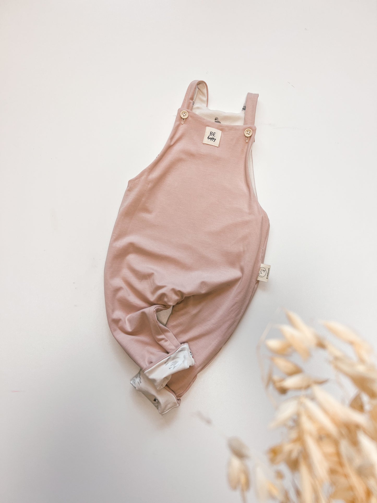 Wendbarer Baby-Latzhose aus Bio-Stoff - Schwan