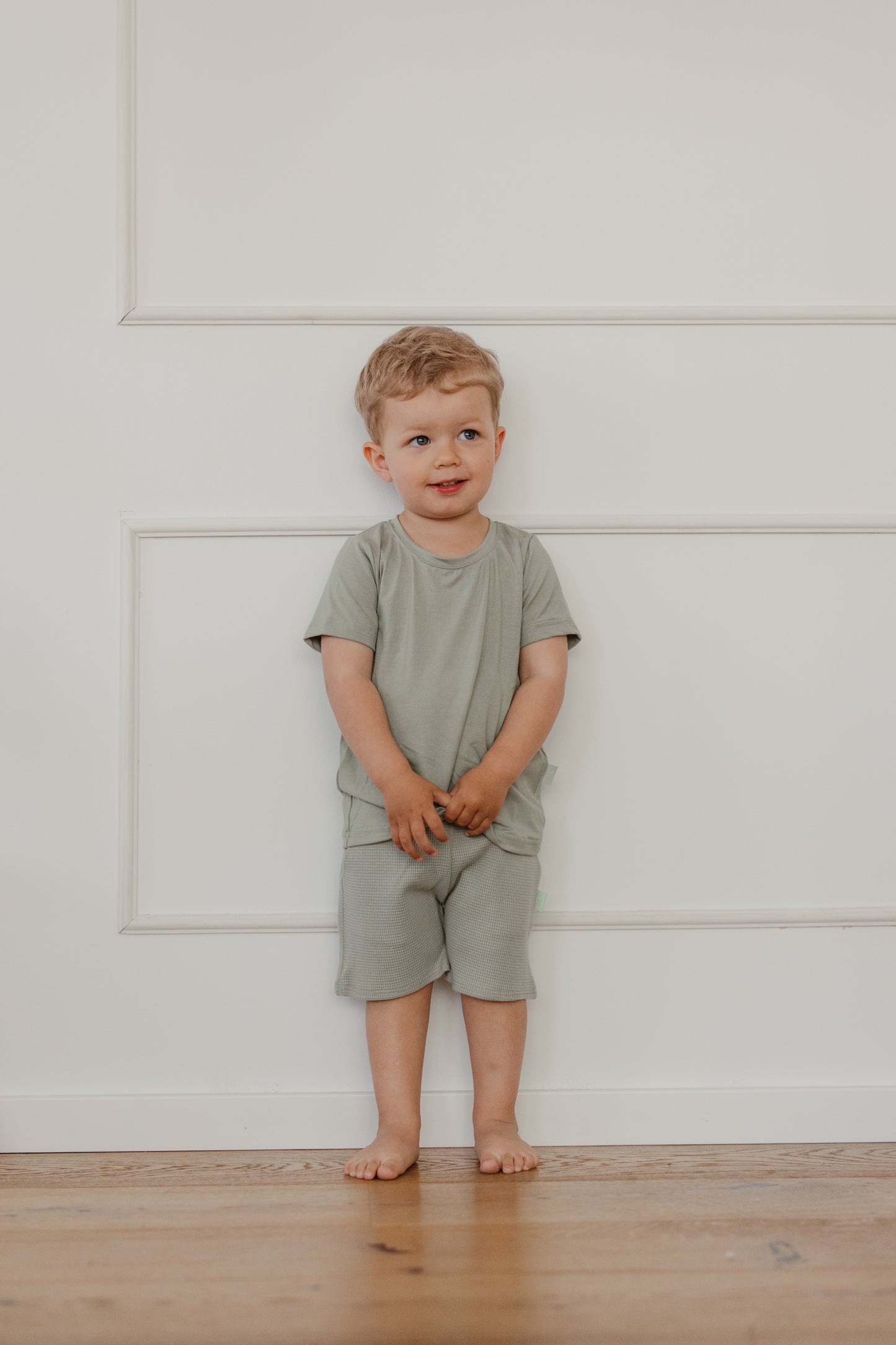 Waffel-Shorts in Mint