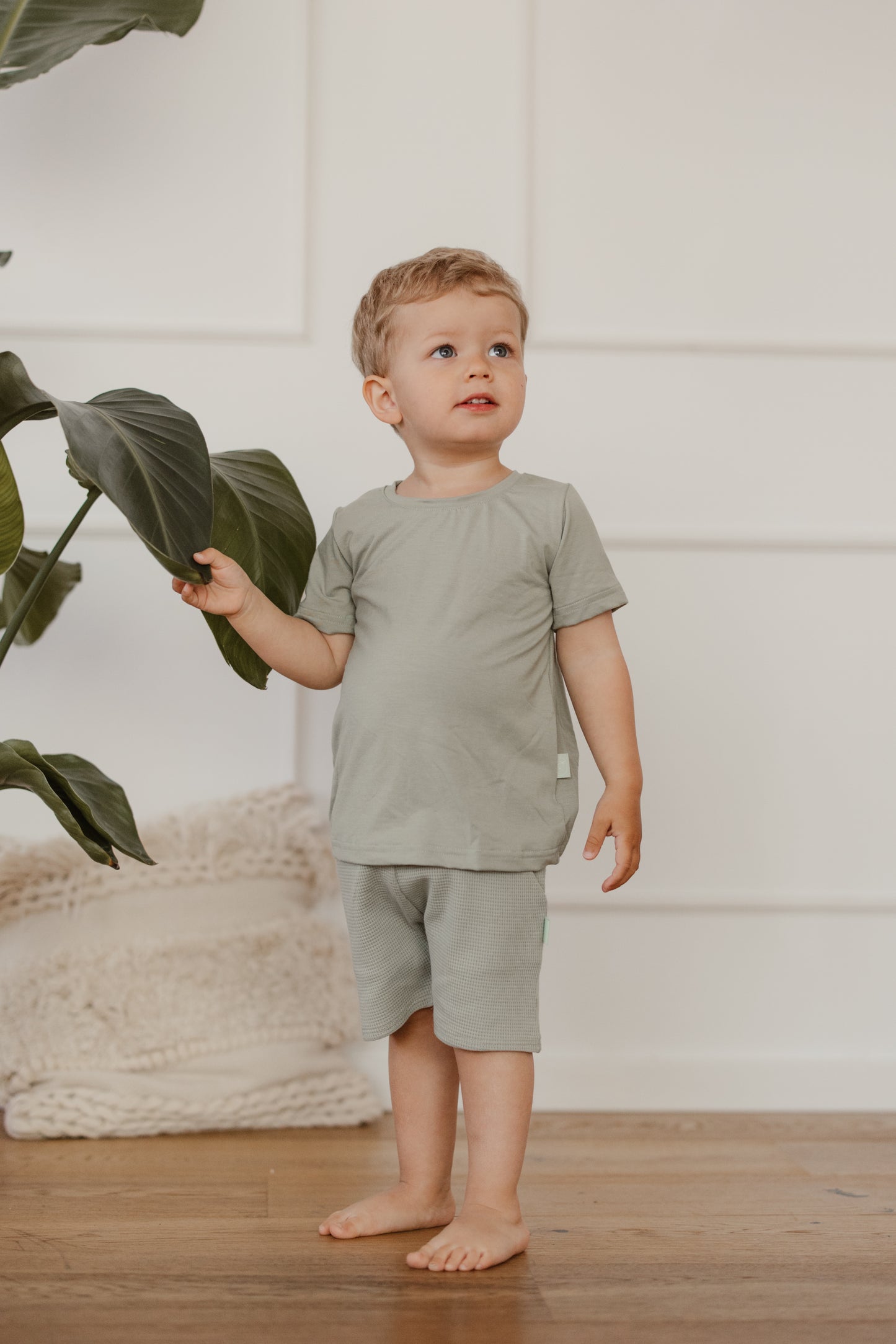 Waffel-Shorts in Mint