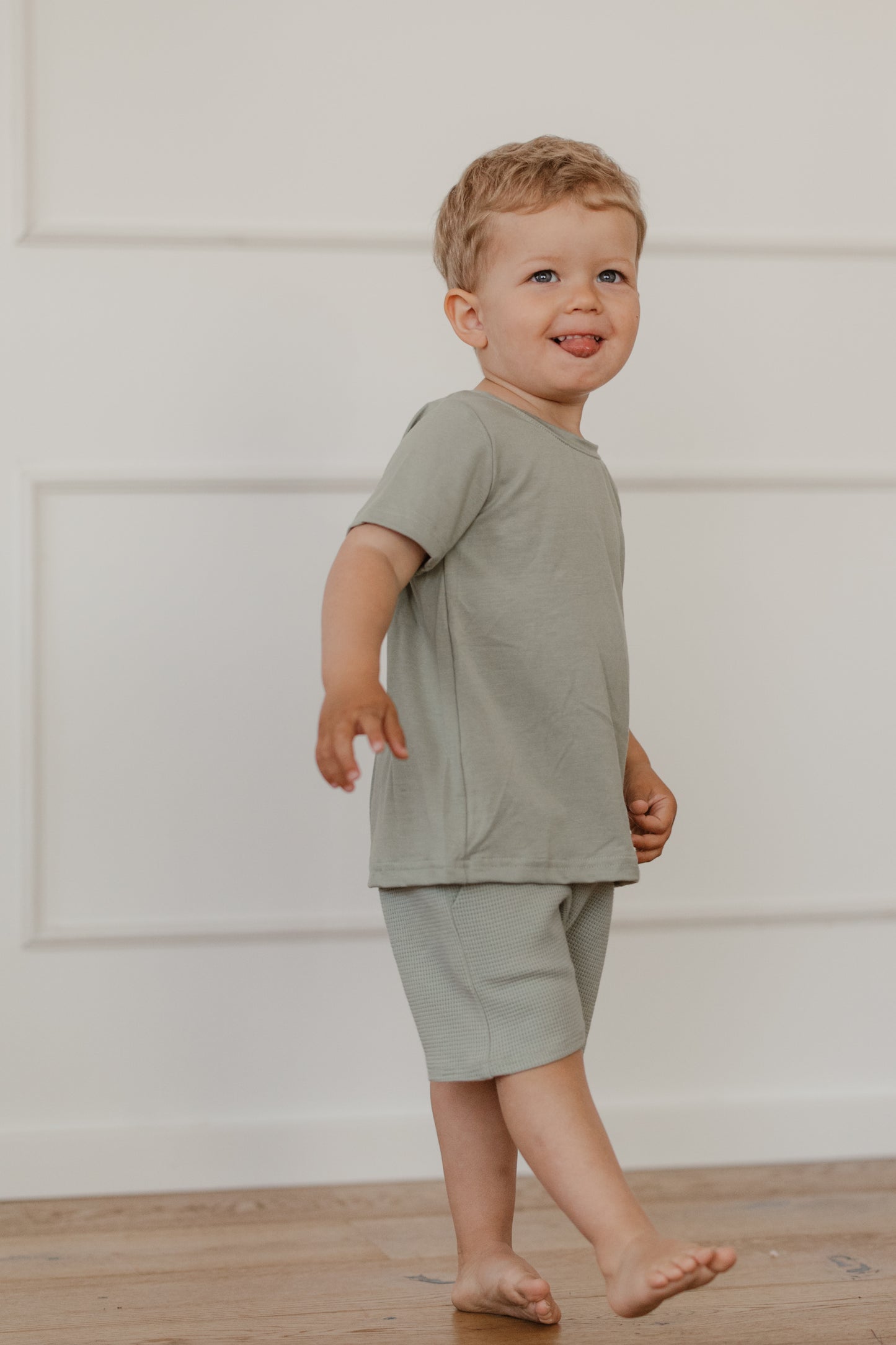 Waffel-Shorts in Mint