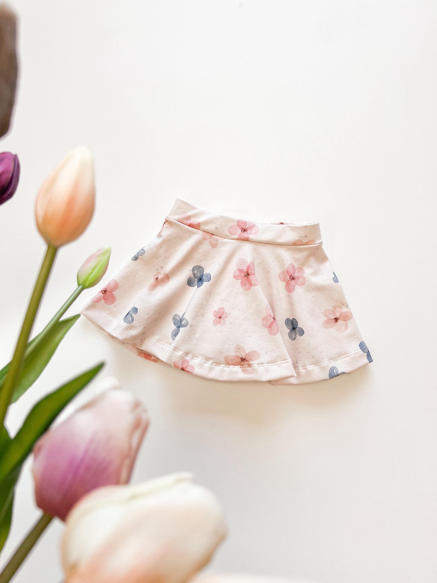 Hosenrock für mädchen, Blumen Aquarell