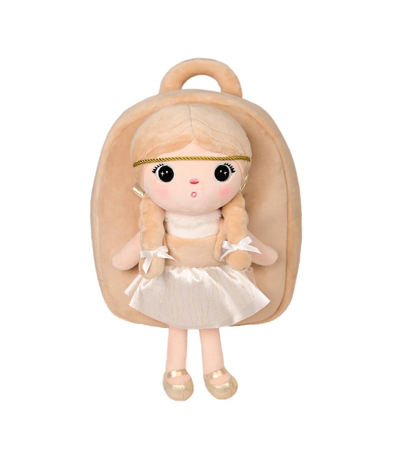 Personalisierter Metoo-Rucksack mit Puppe | Beige Engel