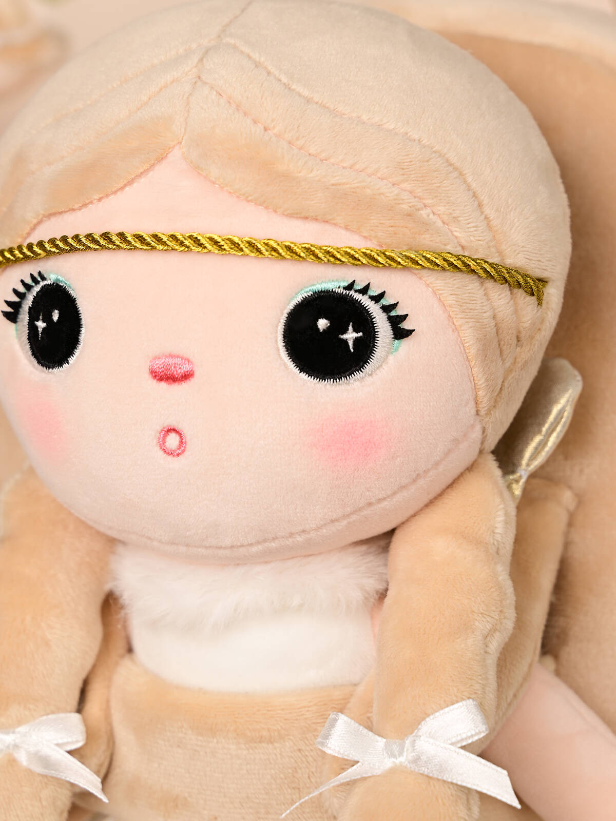 Personalisierter Metoo-Rucksack mit Puppe | Beige Engel