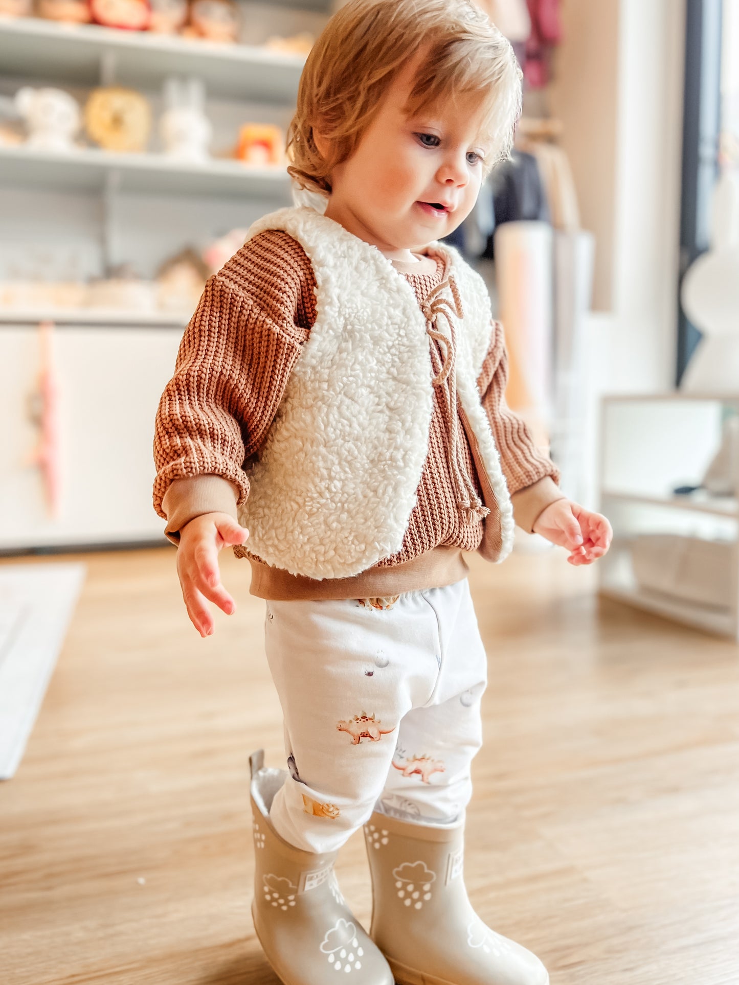 Leggings für Baby und Kind, Dino Olive