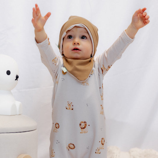 Wendbarer Baby-Latzhose - Löwen