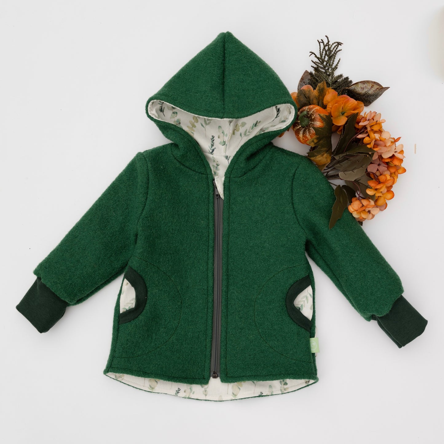 Walkjacke Grün mit Eukalyptus
