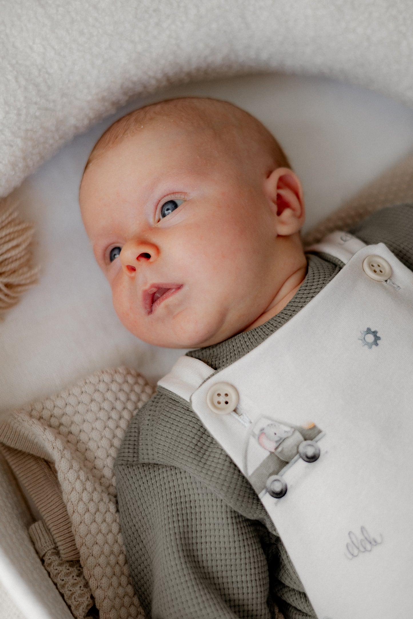 Wendbarer Baby-Latzhose aus Bio-Stoff - Autos