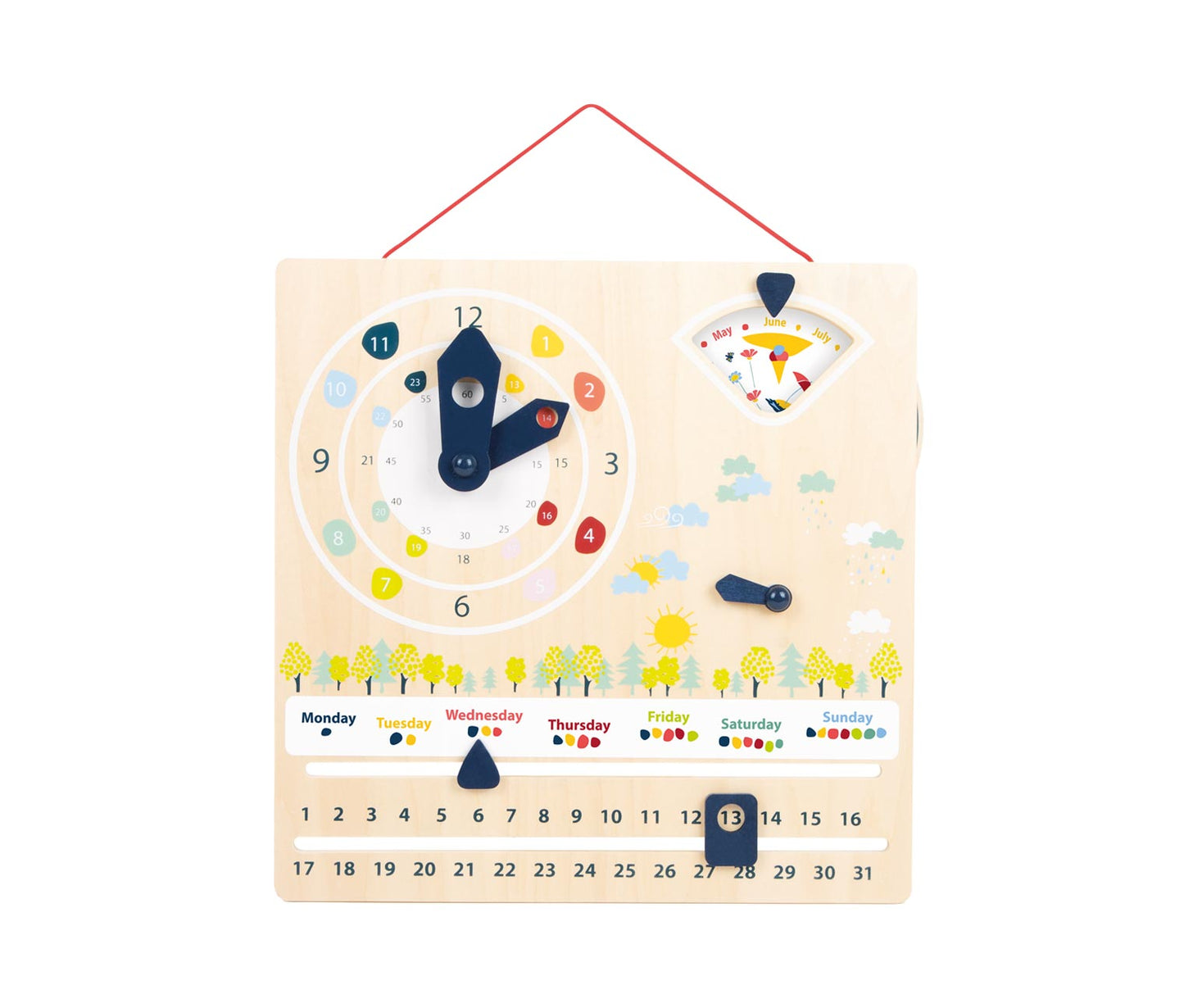 Lernuhr mit Kalender