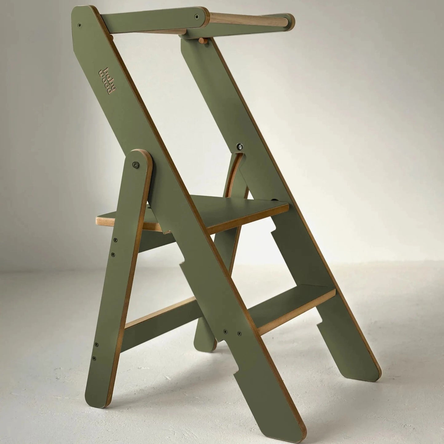 Lernturm / Küchenhelfer faltbar, olive