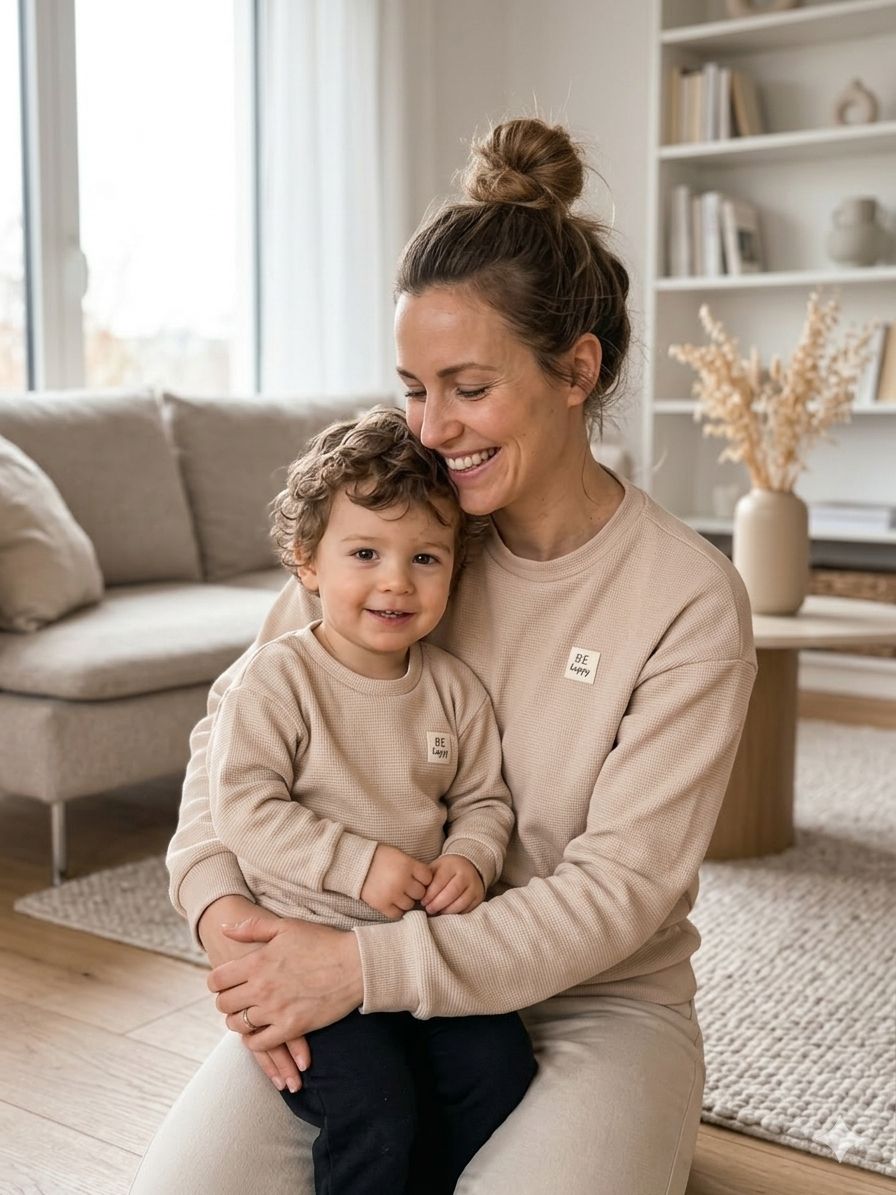 Frauen Pullover Oversized in Beige