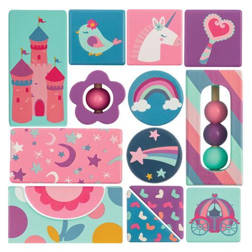 Stephen Joseph, 14 Piece Wooden Block Set, Girls