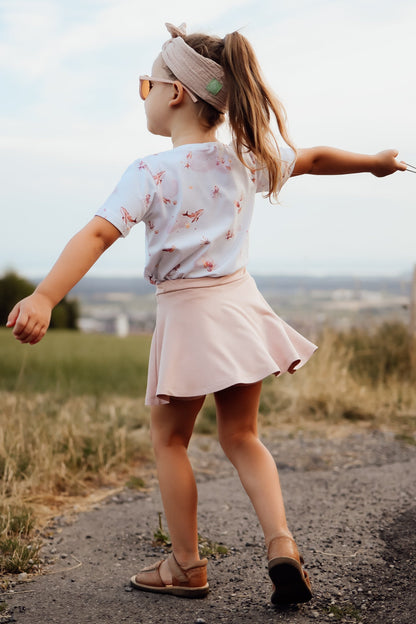 Herbst Set für Mädchen – Wendepulli & Hosenrock mit Blumen-Design
