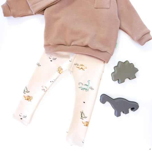 Leggings für Baby und Kind, Dino Olive