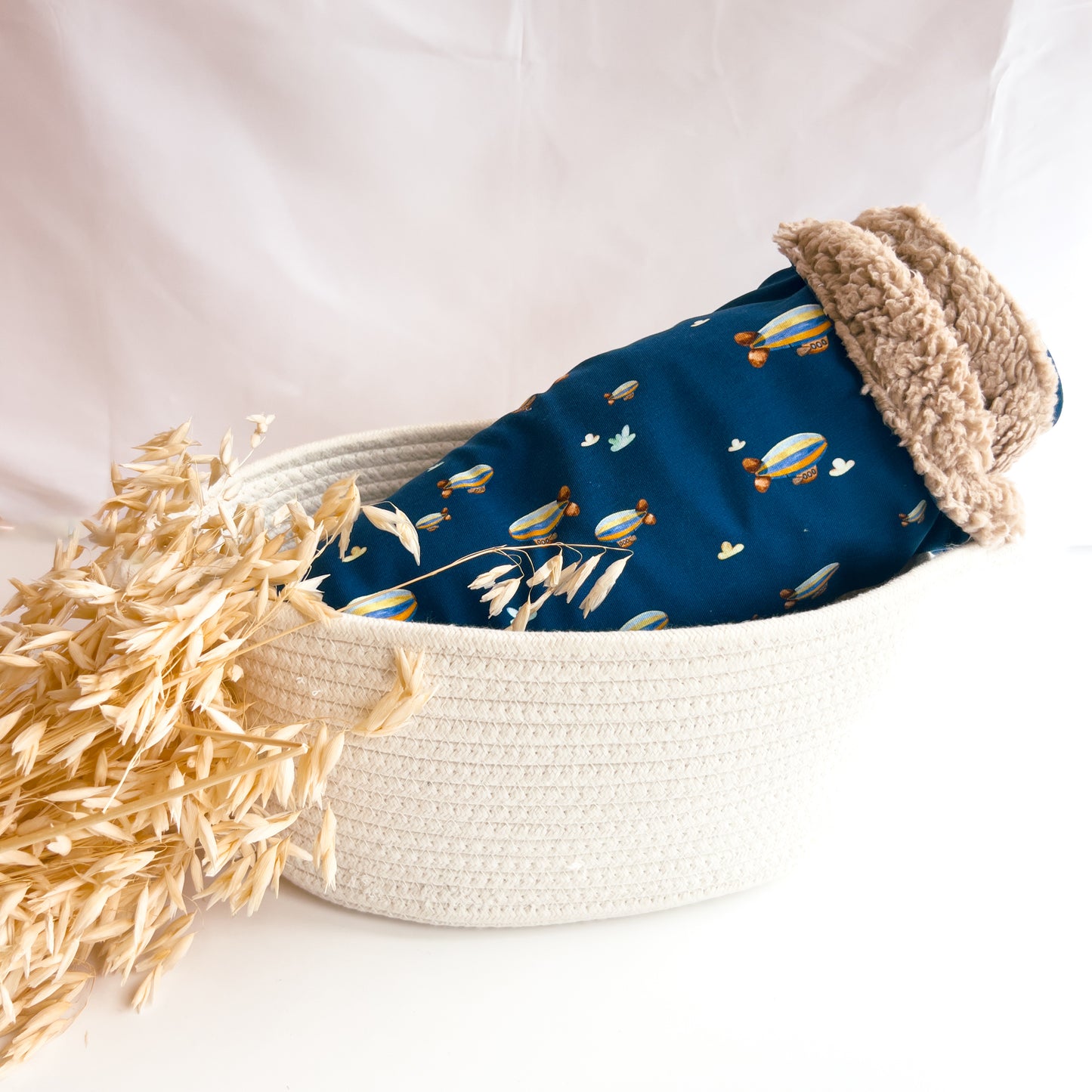 Decke Zeppelin Teddy in Blau