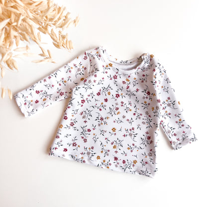 Langarmshirt für Baby und Kinder, mini Floral
