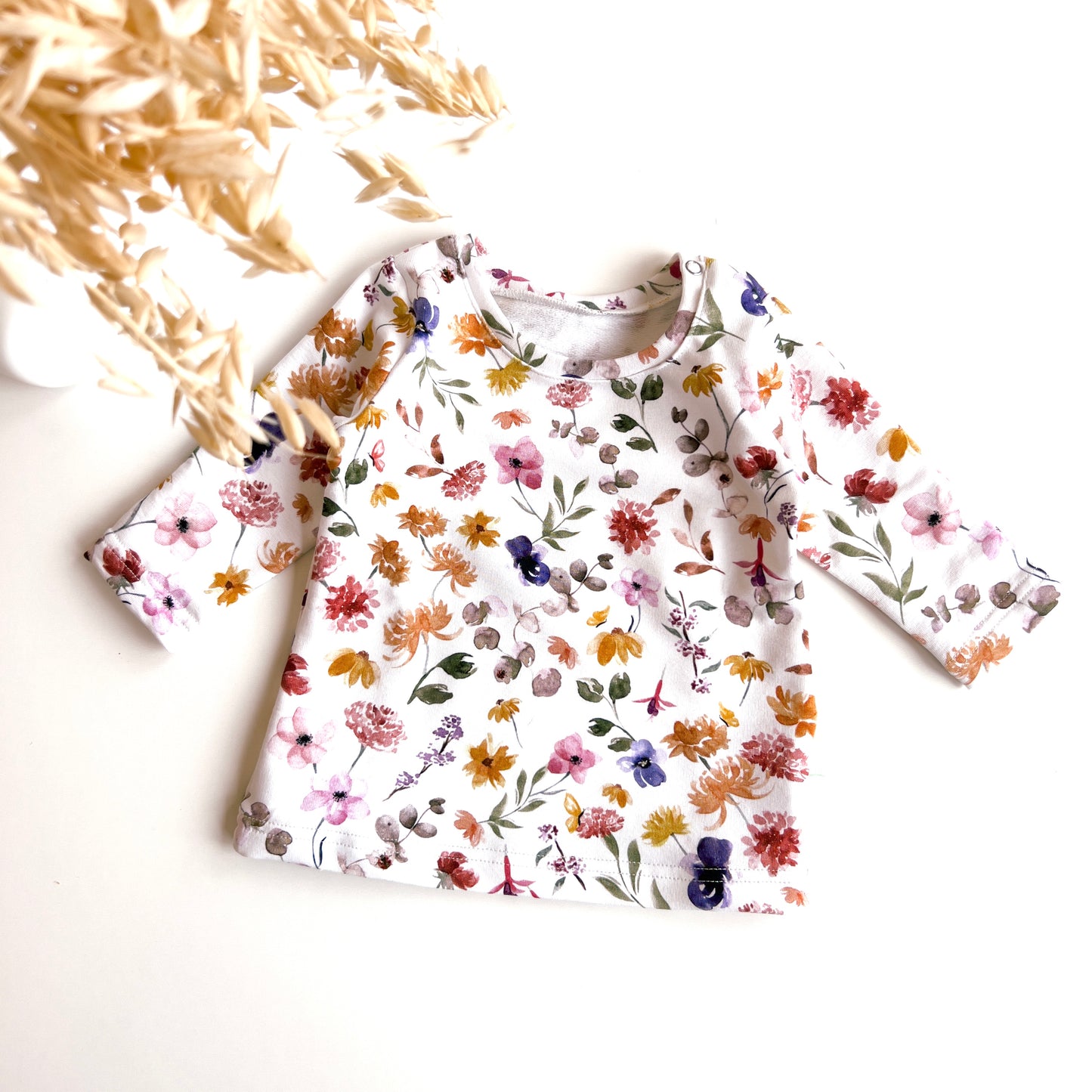 Langarmshirt für Baby und Kinder, Floral