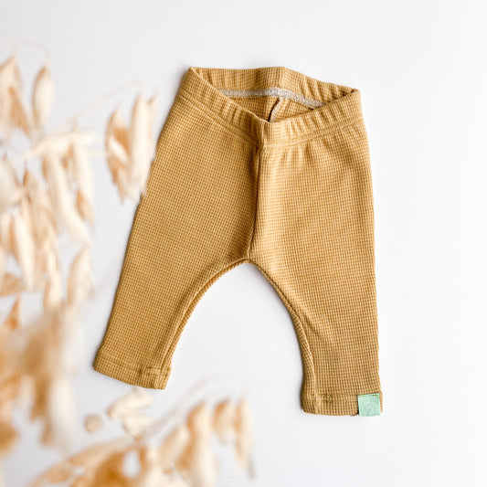 Leggings für Baby und Kind, Waffel senf