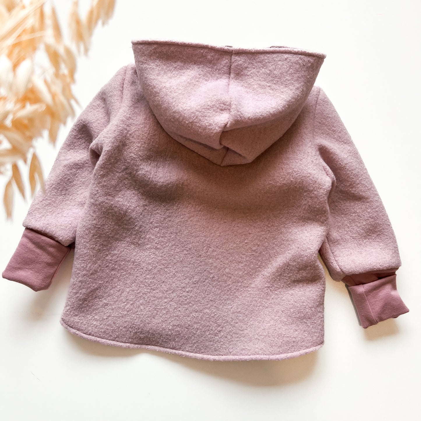 Montessori Walkjacke in Rosa, magnetischen Reißverschluss