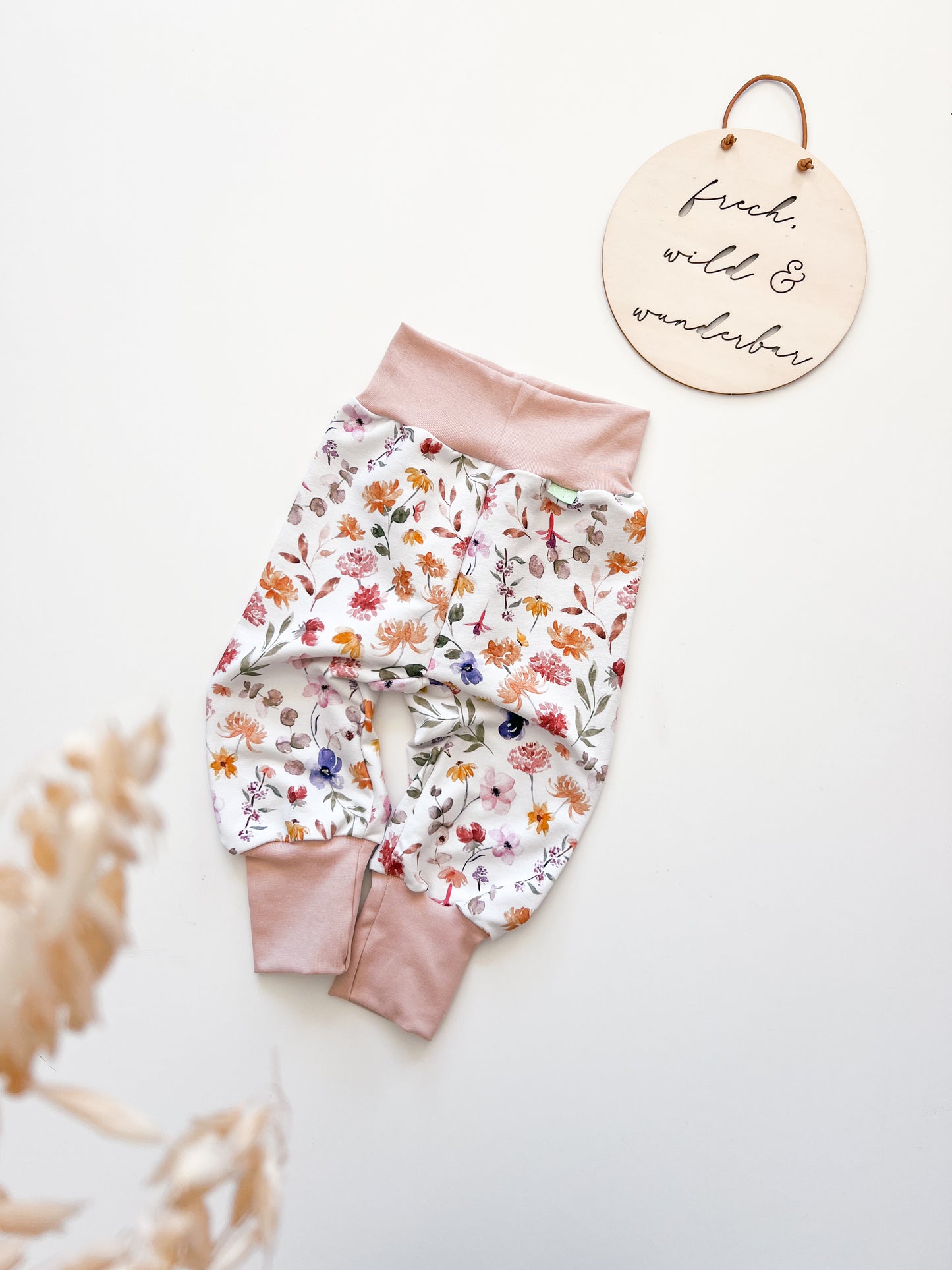 Pumphose, Mitwachshose für Baby und Kind,Floral