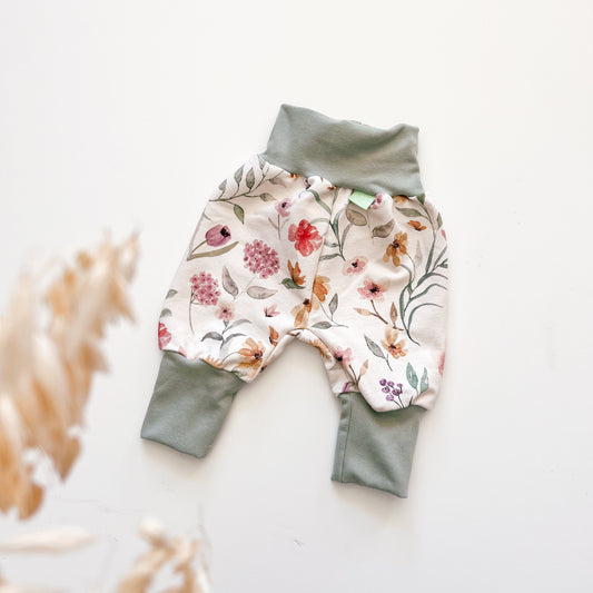 Pumphose, Mitwachshose für Baby und Kind, Natur Mint
