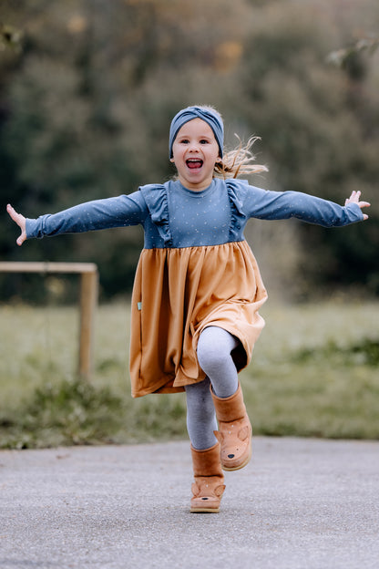 Kleid Mimi, Blaue Punkte und Kamel