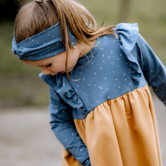 Kleid Mimi, Blaue Punkte und Kamel