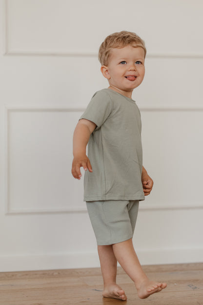 Waffel-Shorts in Mint