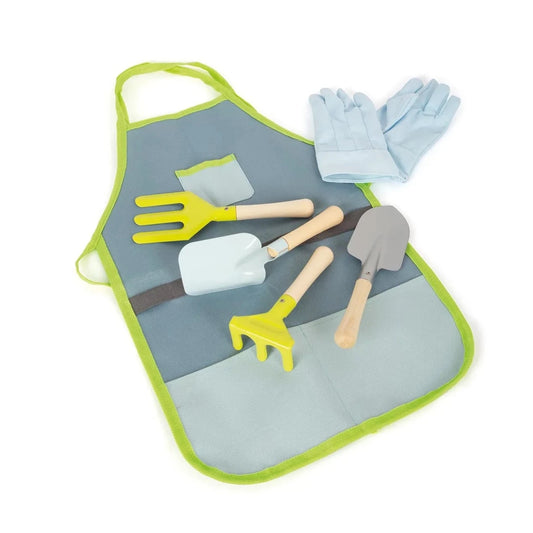 Garden apron with garden tools