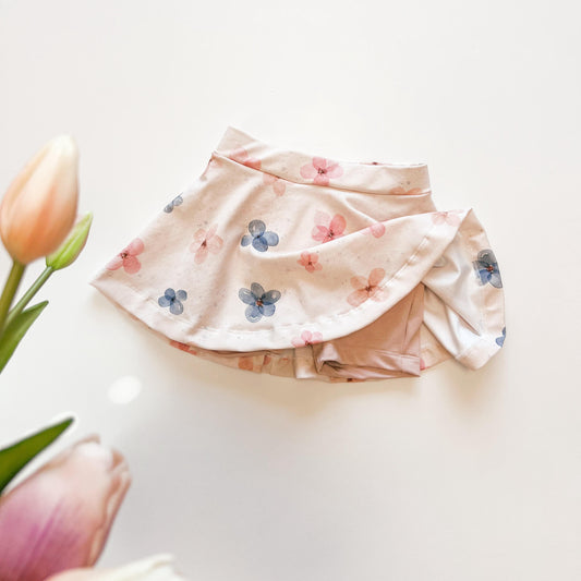 Hosenrock für mädchen, Blumen Aquarell