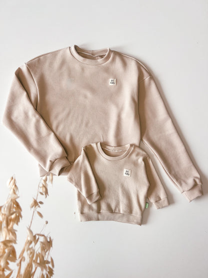 Frauen Pullover Oversized in Beige