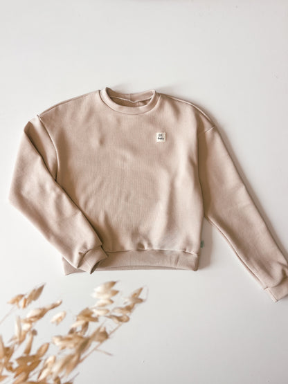 Frauen Pullover Oversized in Beige