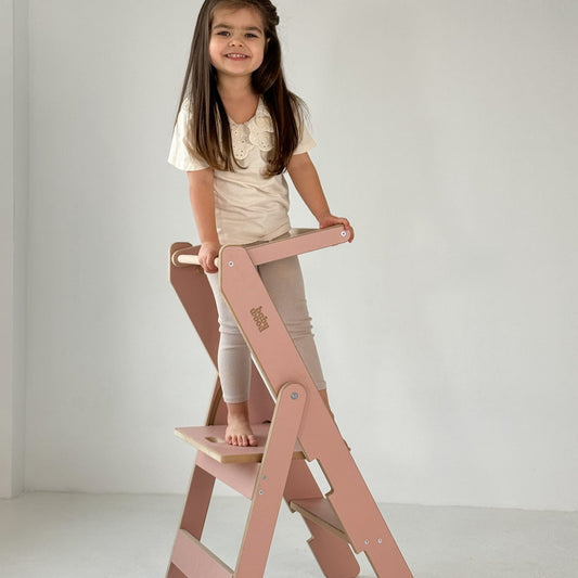 Lernturm / Küchenhelfer faltbar, rosa