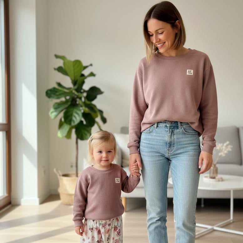Frauen Pullover Oversized in Mauve