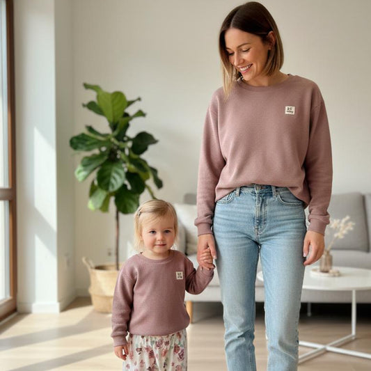 Frauen Pullover Oversized in Mauve