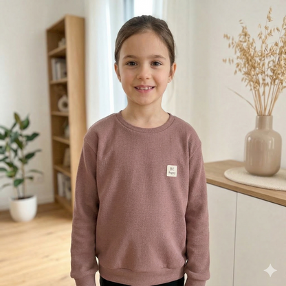Pullover Lounge für Baby und Kind in Mauve