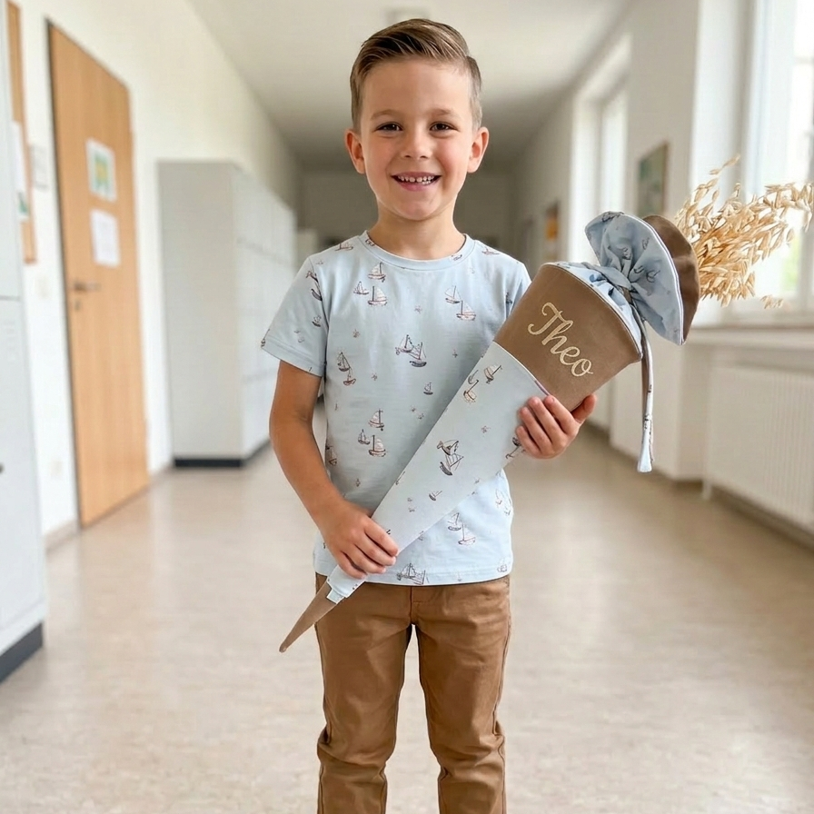 Personalisierte schultüte, Segelboat