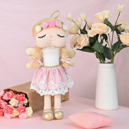 Personalisierte Metoo Engelspuppe mit Blumen, 48cm
