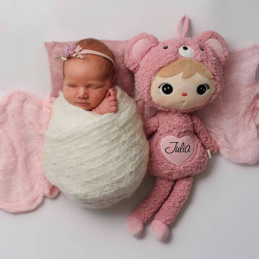 Personalisierter Metoo Teddybär in Rosa, 50 cm