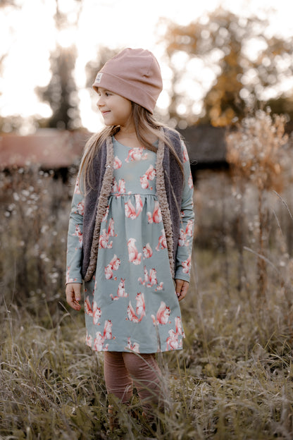 Kleid Mimi für Mädchen, Eichhörnchen