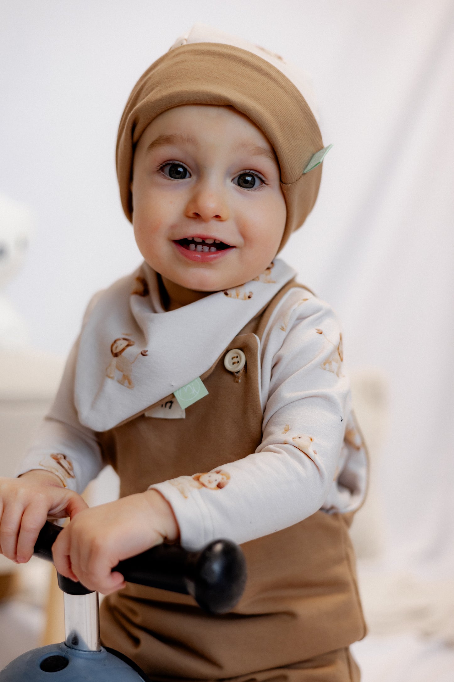 Wendbares Baby-Set aus Bio-Stoff - Löwen