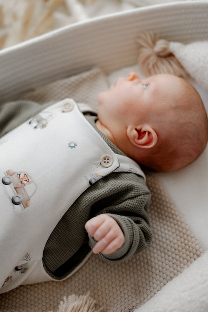 Wendbarer Baby-Latzhose aus Bio-Stoff - Autos